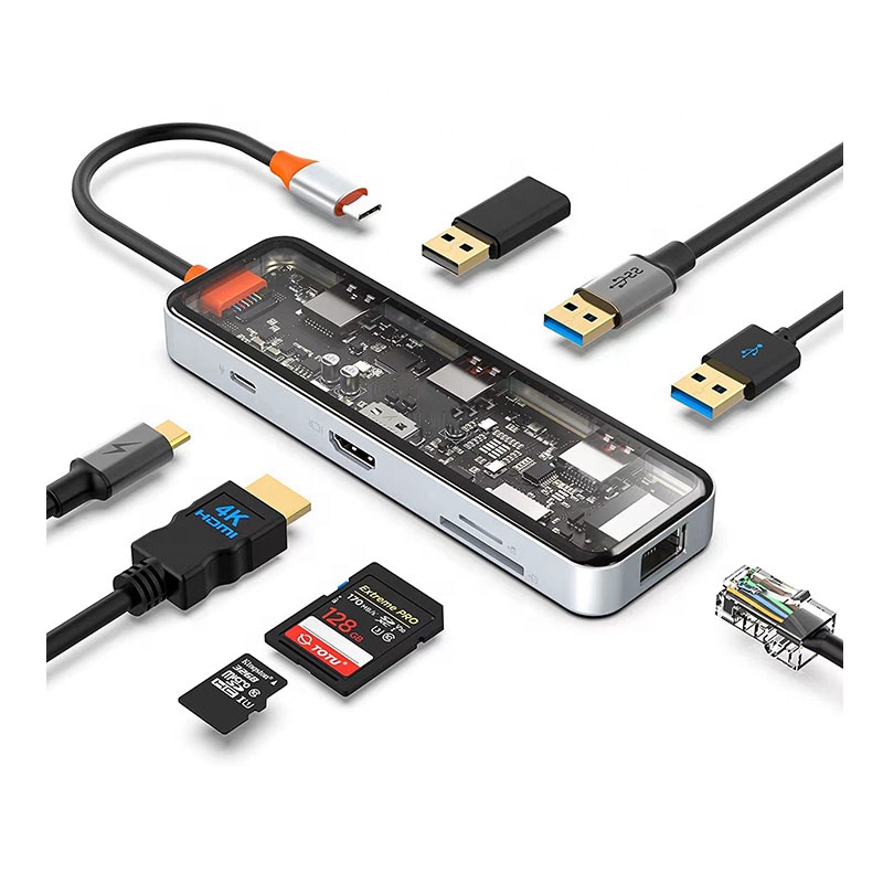 Usb C Hub - Hub USB-C con porta Ethernet 4K,