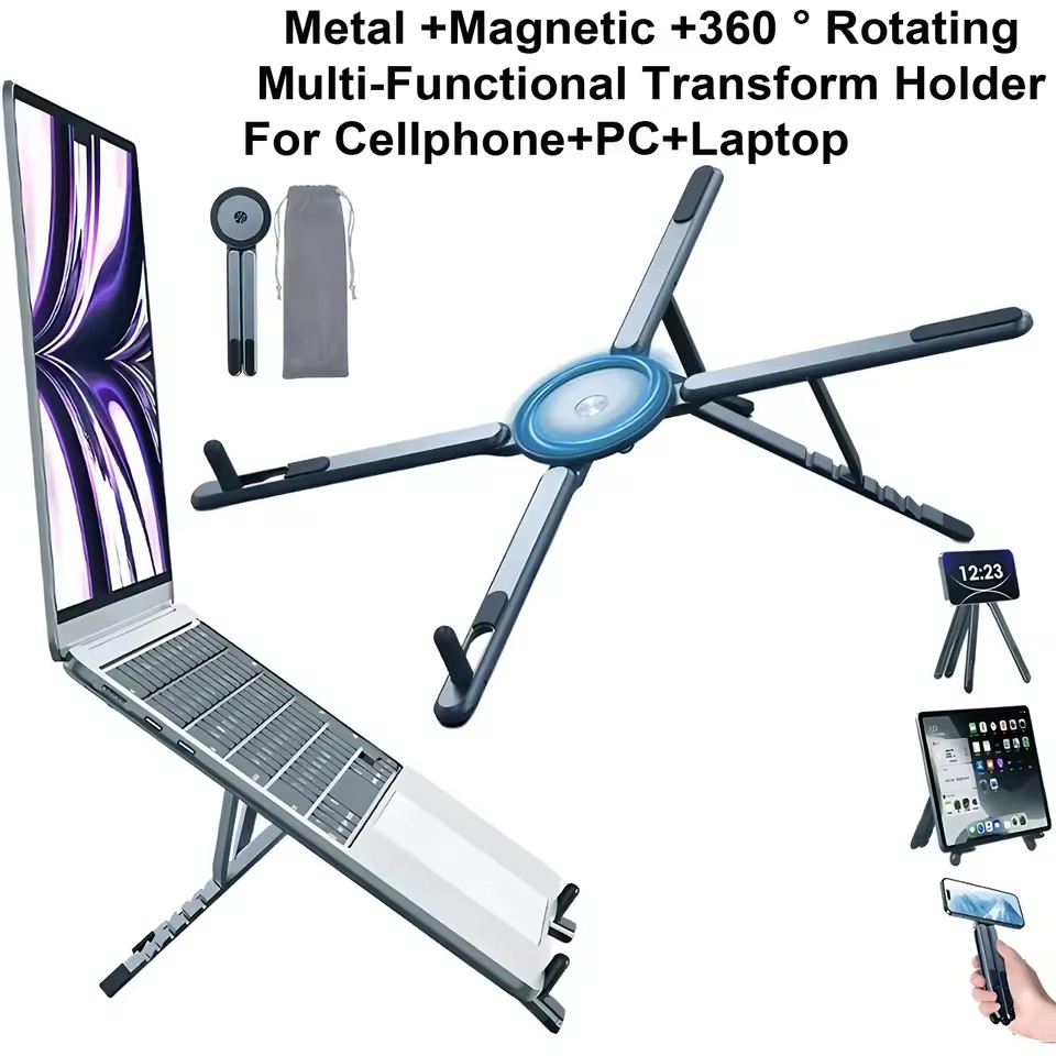 Laptop Stand - Supporto Magnetico Pieghevole 3 in 1