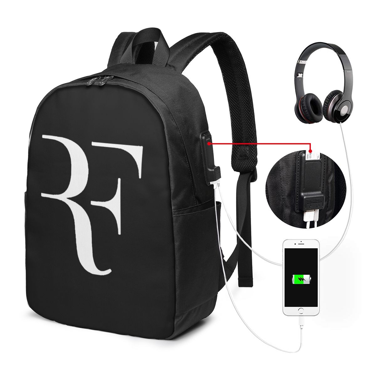 Laptop Bag - Zaino Roger Federer, borsa da viaggio